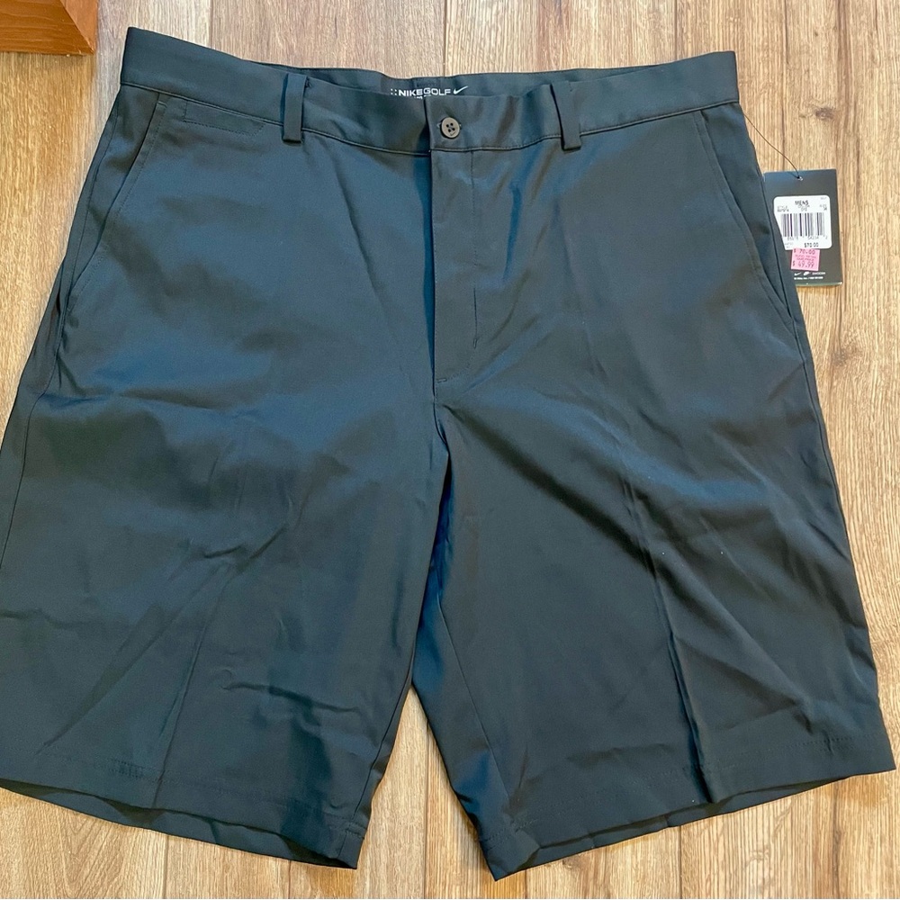 Nike Black Flat Front Performance Shorts
